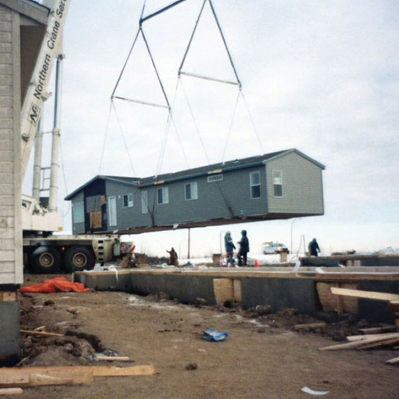 House being lifted up