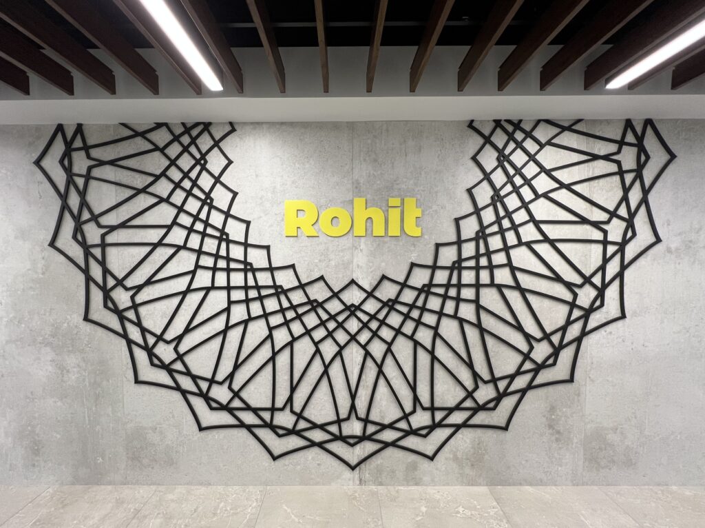 Rohit logo surrounded by the mandala.