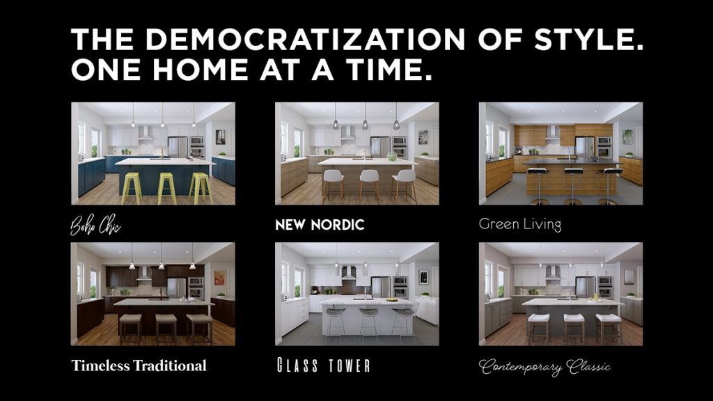 Graphic showing photos of different home styles.