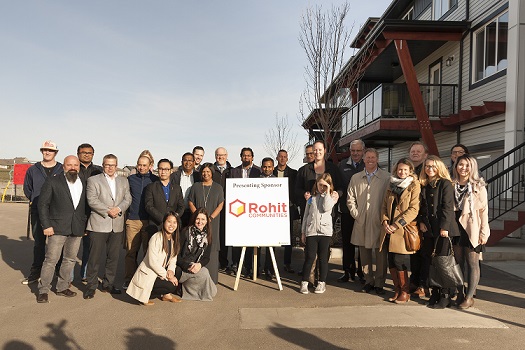 Rohit team photo with Habitat for Humanity team.